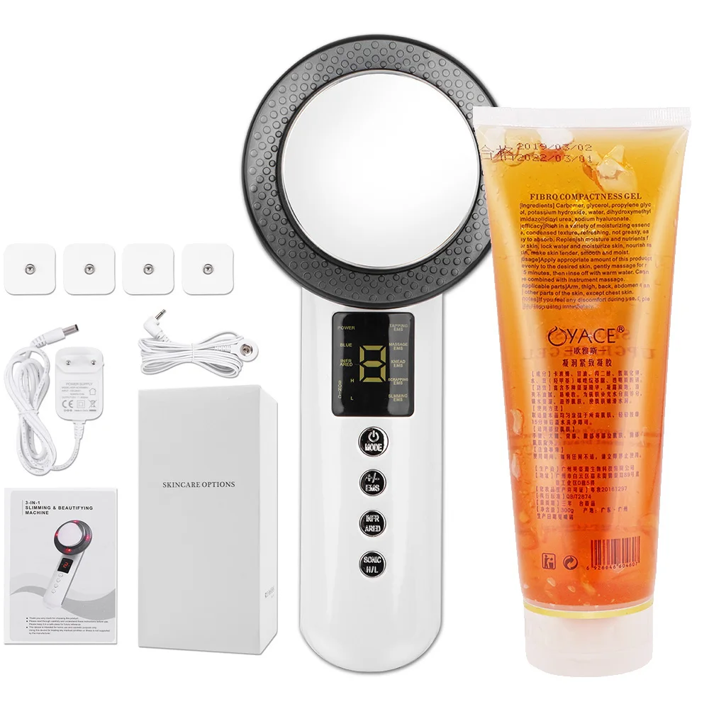 

3 In 1 Laser Lipo Cavitation Machine Ultrasound Body Massager 300ML Slimming Cream Anti-Cellulite Fat Burner Galvanic Masajeador