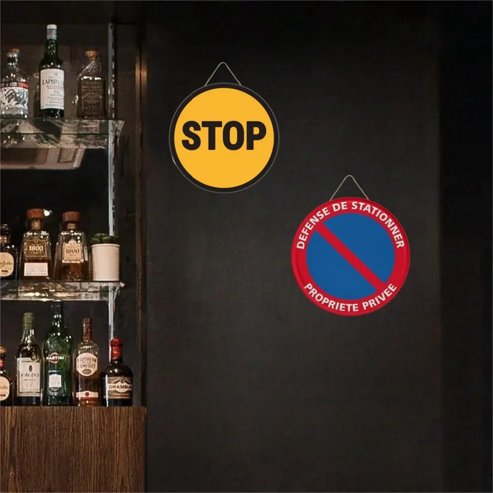 Круглая деревянная доска с надписью no TRESPASS охранная сигнализация для частных