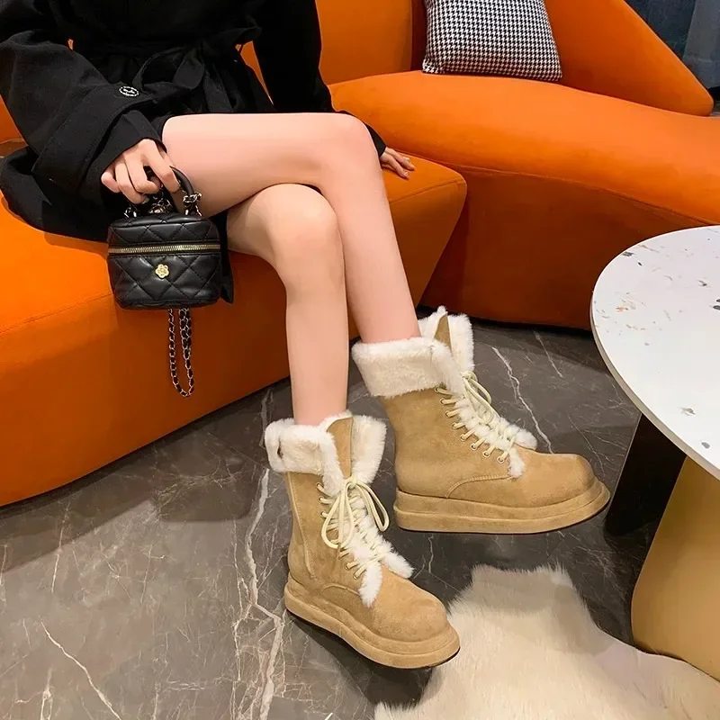 Женские ботильоны с плюшевой подкладкой размер 4 - 10 цвет в ассортименте