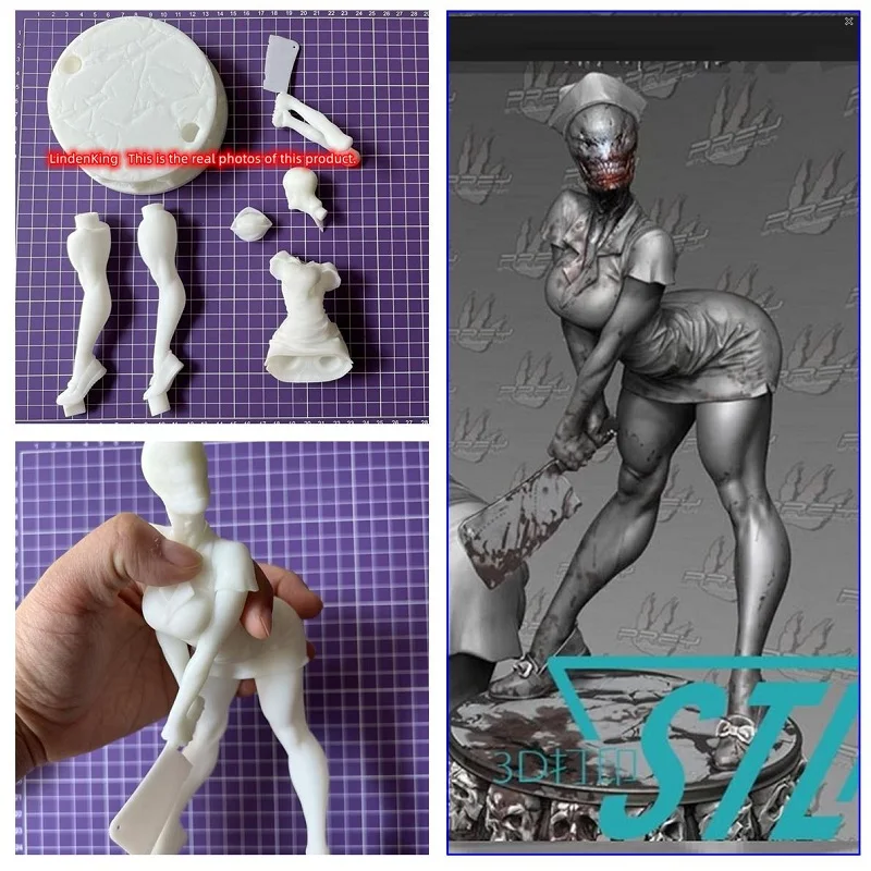 

LindenKing 1/8 1/6 3D Printing Garage Kit GK Figure White Model Unpainted Gifts Collections For Modeler and Painter A409