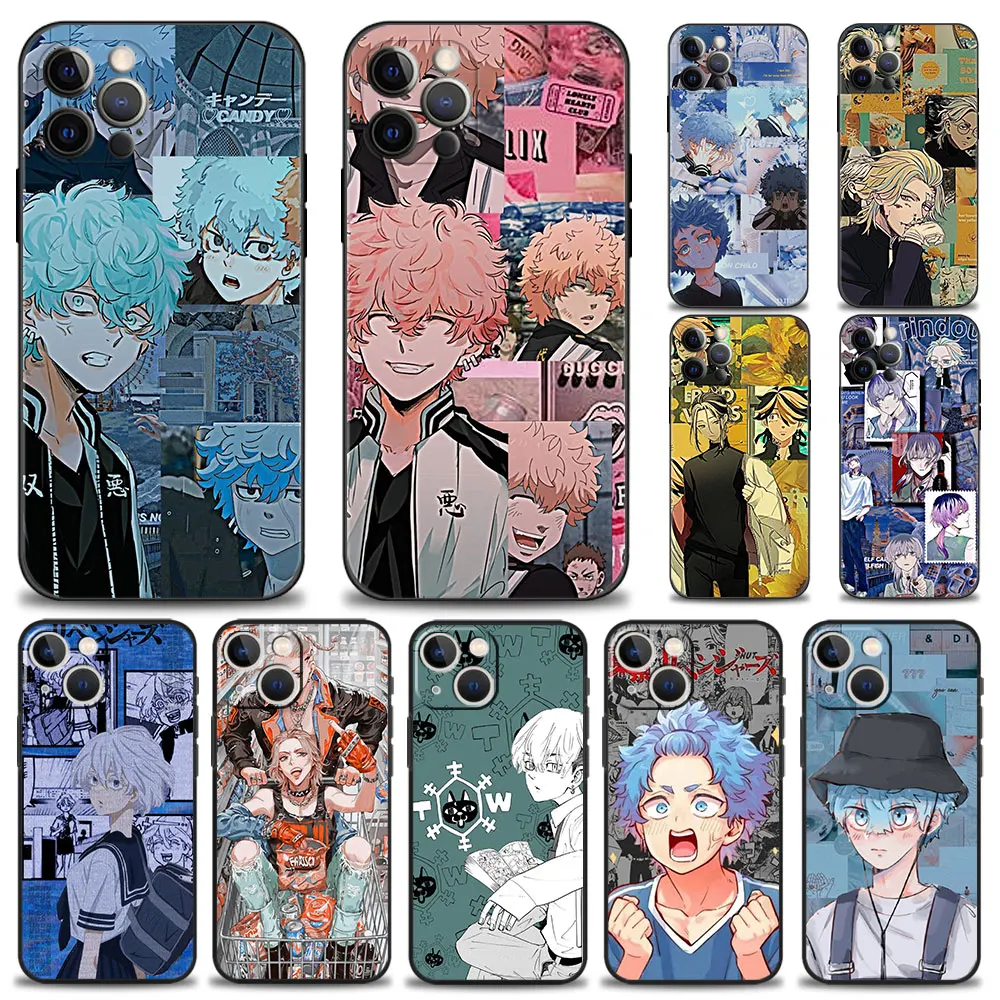 

Phone Case For iPhone 14 13 12 11 Pro Max XS Max XR X 8 7 6 6S Plus SE Silicon Soft Bumper Back Cover Tokyo Revengers Comics