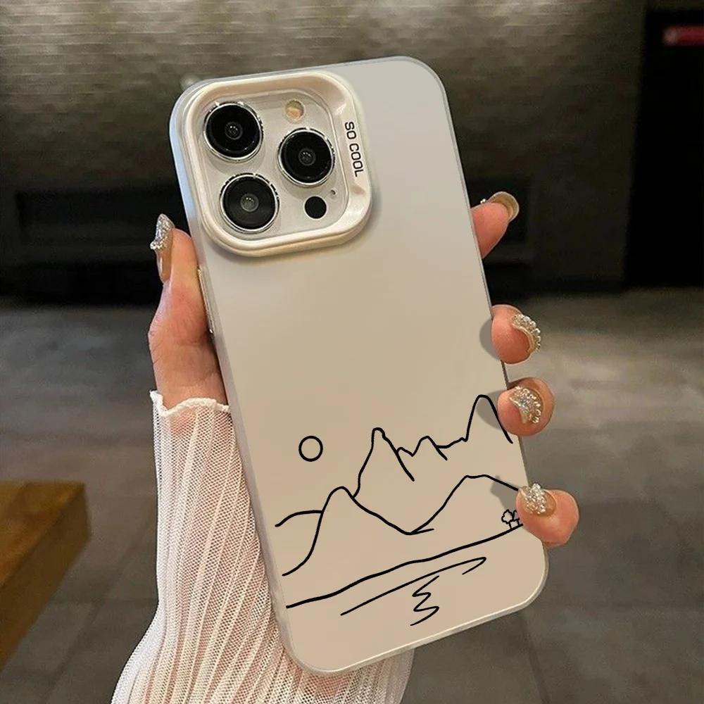 Etui do Vivo S18 S17 S16 Pro 5G S17T S16E T2 4G T3 Luxurious Scenery Matte Cover Shockproof IMD Plating