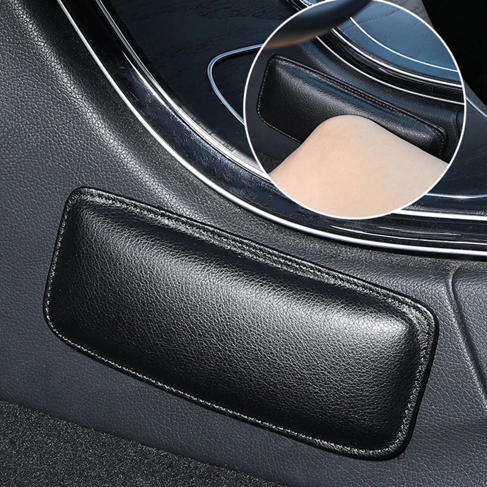 

Universal PU Leather Comfortable Elastic Cushion Memory Foam Interior Accessories 18X8cm Car Interior Knee Pad Thigh Support