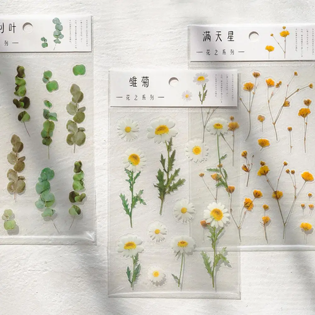 

Pet Flat Stickers Flower Series School Supplies For Diy Scrapbooking Diary Photo Stationery Album Hot Sale