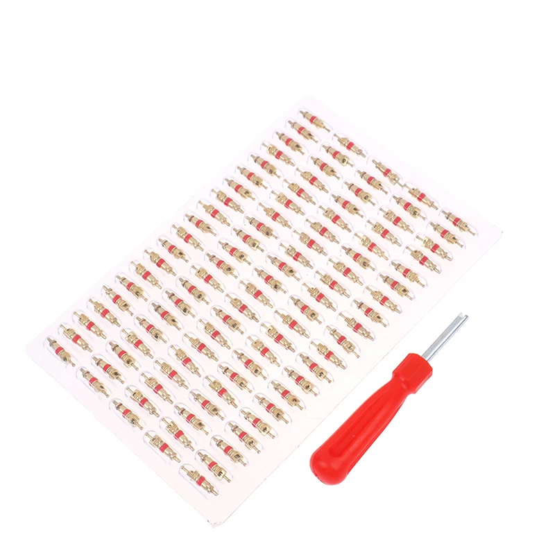 

Tire Valve Core Removal Tools Kit Valve Core Wrench With 100pcs Valve Core Tire Repair Tools Set