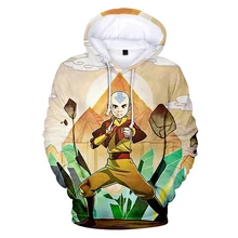 Avatar The Last Airbender 어린이용 후디, 3D 프린트 만화 용수철, 가을 긴팔 맨투맨, 여성 후디, 애니메이션 남성 상의