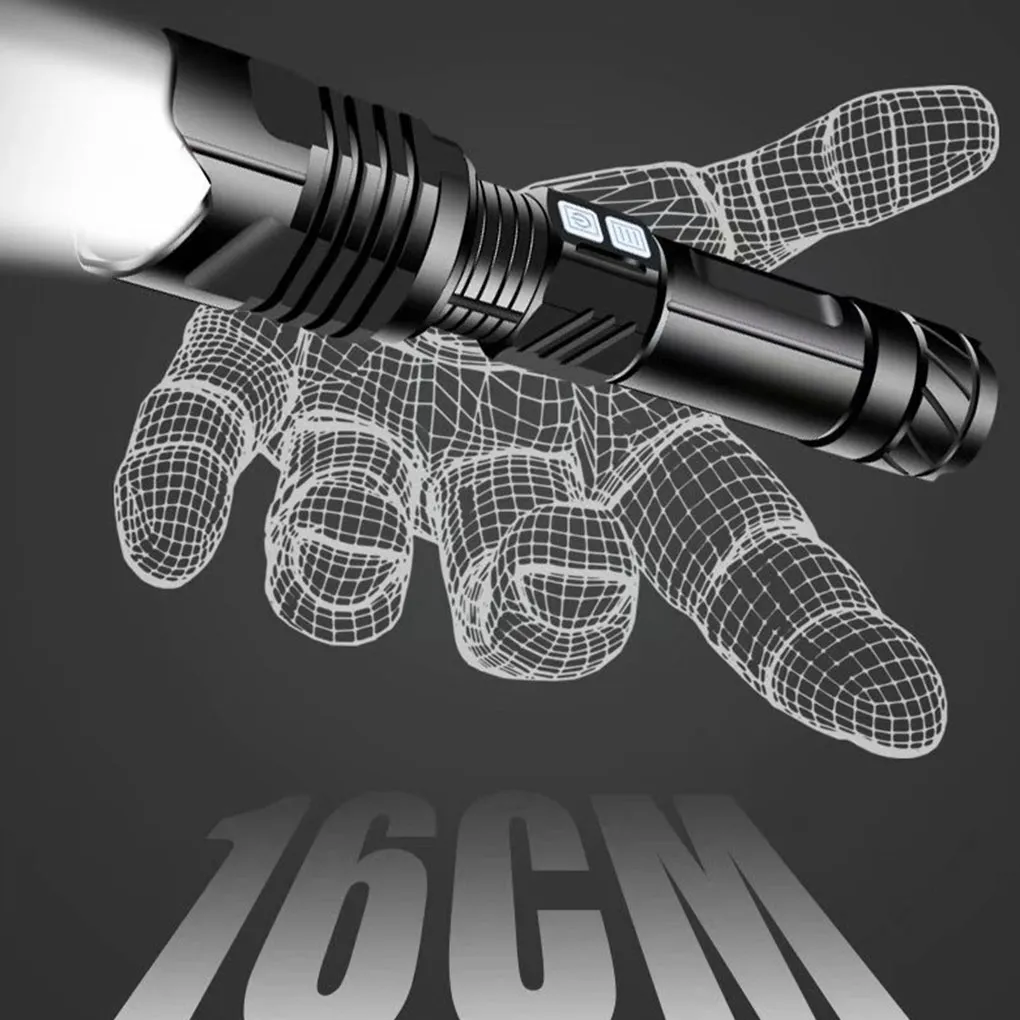 

1500-1800 Lumens LED Flashlights Flashlight Waterproof Torch Camping Lantern for Outdoor Hiking Fishing No Battery