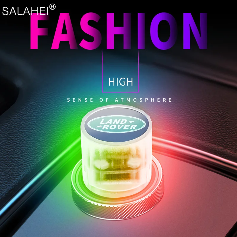 

Colorful Mini USB Car LED Logo Ambient Light Atmosphere Lamp For Land Rover Discovery 3 Velar Evoque Freelander SVR Range Rover