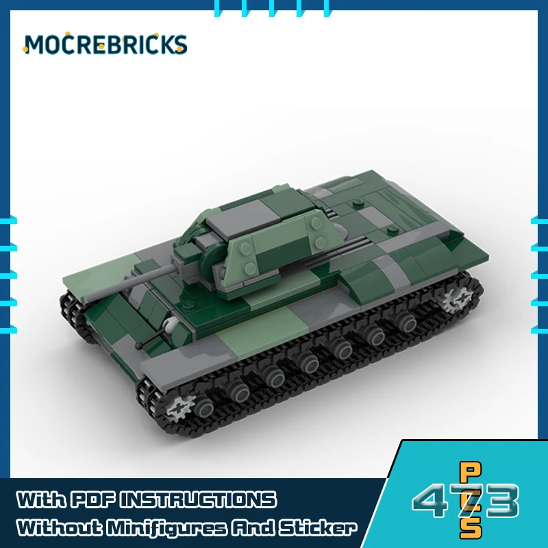 MOCREBRICKS Танк KV-1 из блоков 473 шт.