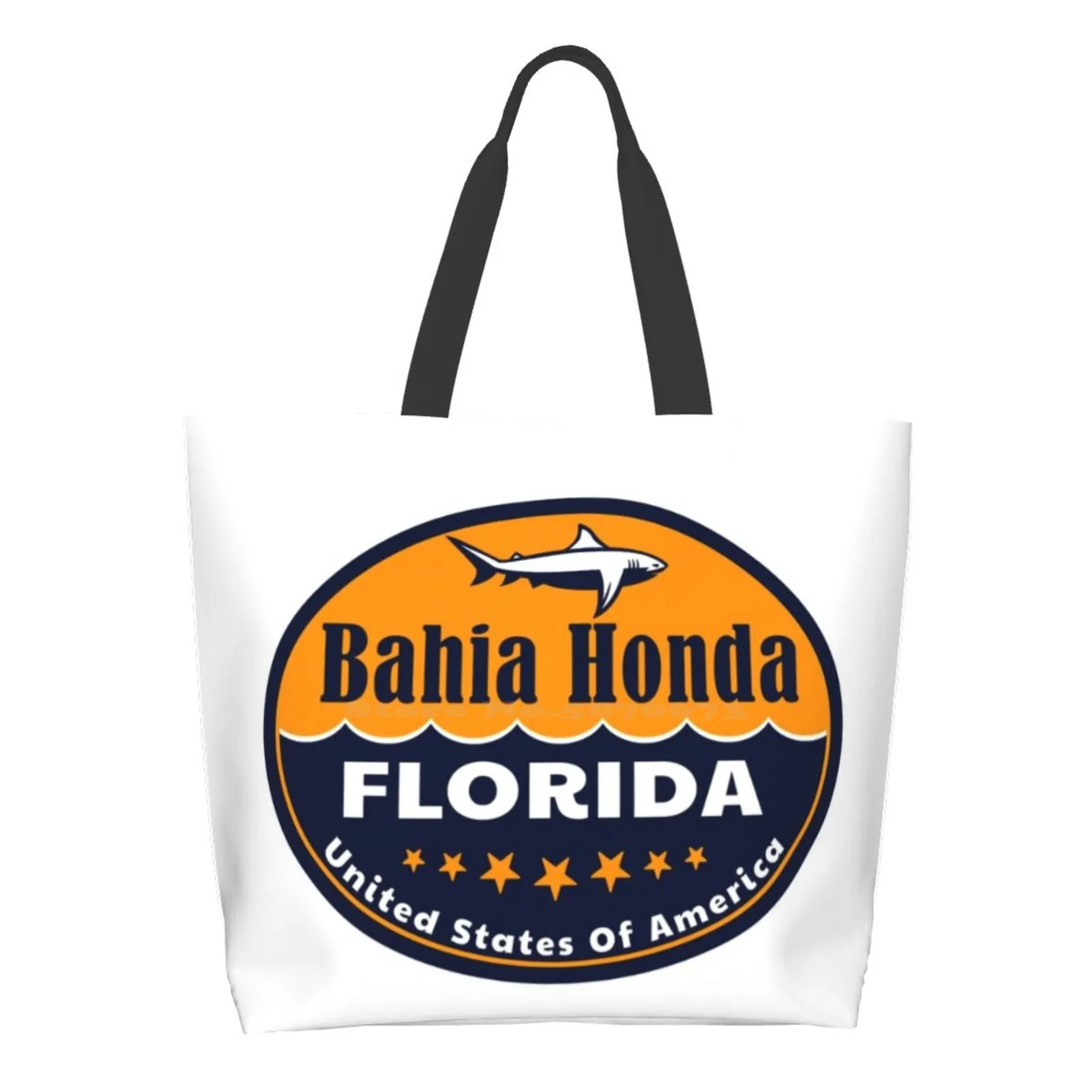 

Bahia Honda Florida Shark Designer Handbags Shopping Tote Bahia Florida Shark