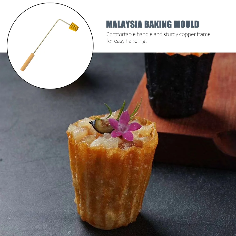 Мини-вафельница маленькая золотая чашка форма инструменты для жарки Малайзия