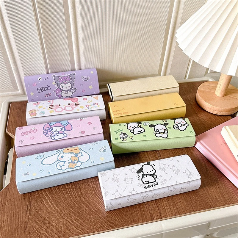 Магнитный чехол для очков Sanrio Hello Kitty Kawaii Cinnamoroll Kuromi Pochacco коробка хранения