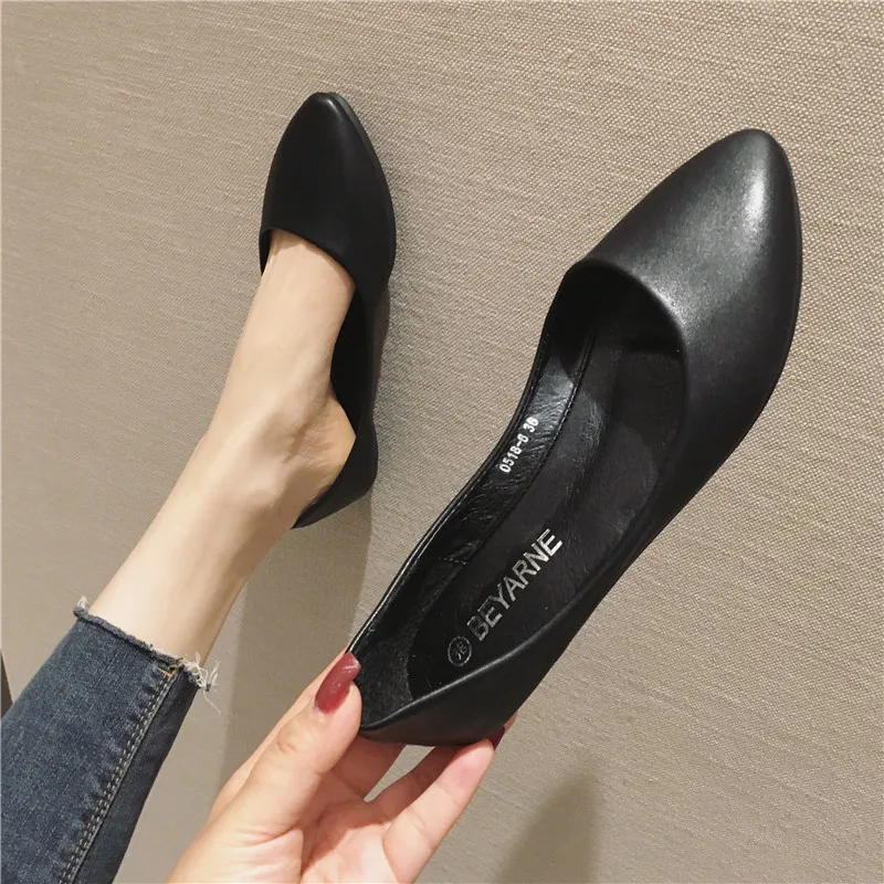 plus size brand ballet flats shoes for woman 2022 boat shoes fashion Pointed  toe zapatos de mujer Comfortable lady shoes women