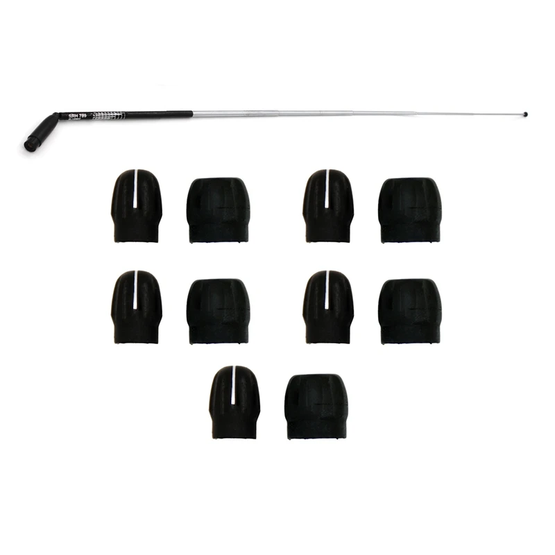 

1 Set PTX760 GP3188 GP329 CP140 CP180 EP350 EP450 Knob Cap & 1 Pcs SRH789 SMA Male 95-1100Mhz Telescopic Antenna