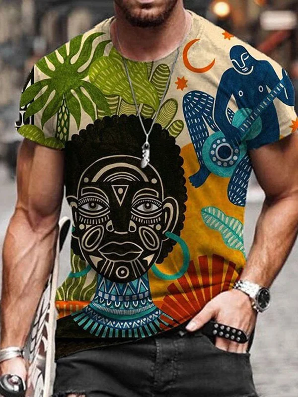 

New New Trend Summer Print Men's Casual Fashion 3d Printed T-shirt Round Neck Loose Hunk Men Street Fashion Men's T-shirt 6xl.