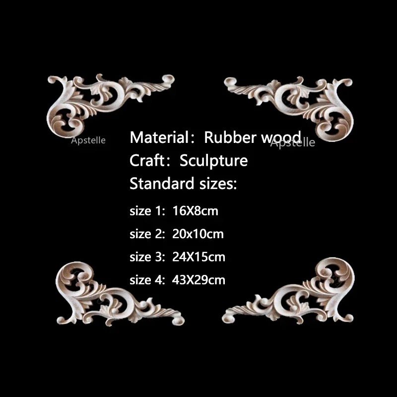 Точечная поставка резиновые деревянные угловые цветы европейские аксессуары