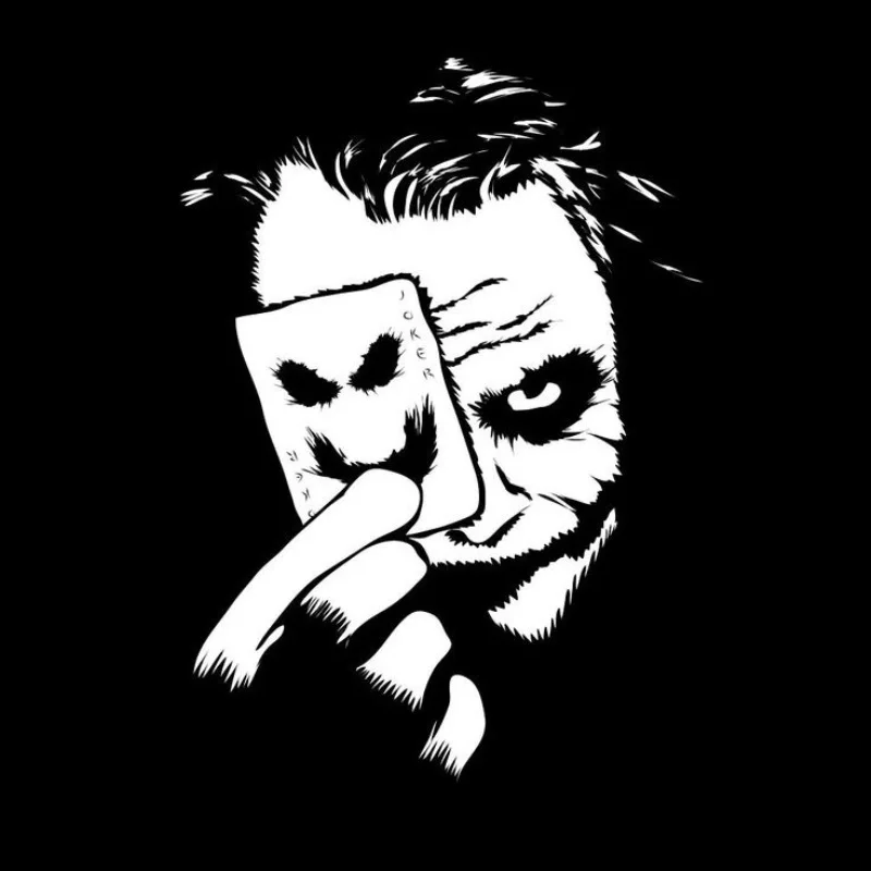 

Personalized Car White Car Sticker Joker Exterior Stylish Accessories for Cars and Motorcycles Vinyl Sticker on Auto PVC 13X8cm