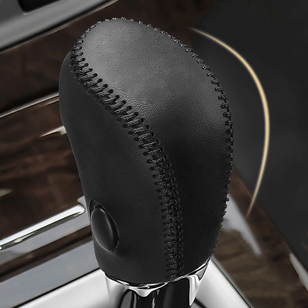 

Leather AT Car Gear Shift Collars Gear Shift Knob Cover for Nissan Teana Altima 2013 - 2018 Bluebird 2015 - 2018 LHD