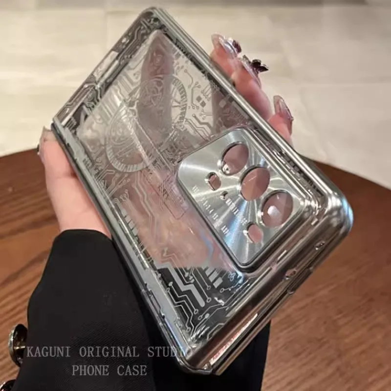 Гальванизированный Прозрачный складной шарнир с механическим рисунком для Honor