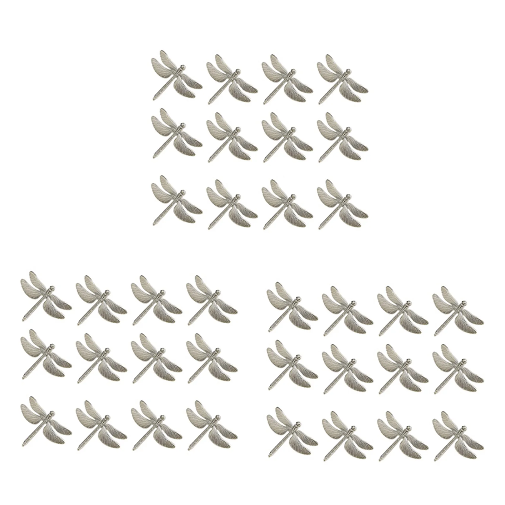 

36 Pcs Dragonfly Napkin Rings Zinc Alloy Napkin Buckle Silver Napkin Ring