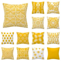 fresh pillowcase modern cushion cover nordic geometry pillowcases peach skin pillow cover yellow cushion cases home suppies