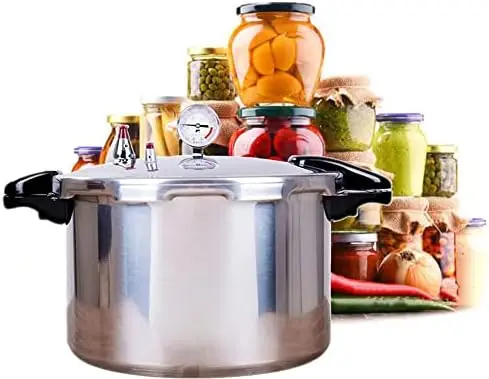 

pressure canner cooker and cooker with cooking canning pressure cooker with gauge Explosion proof safety valve Extra-large size