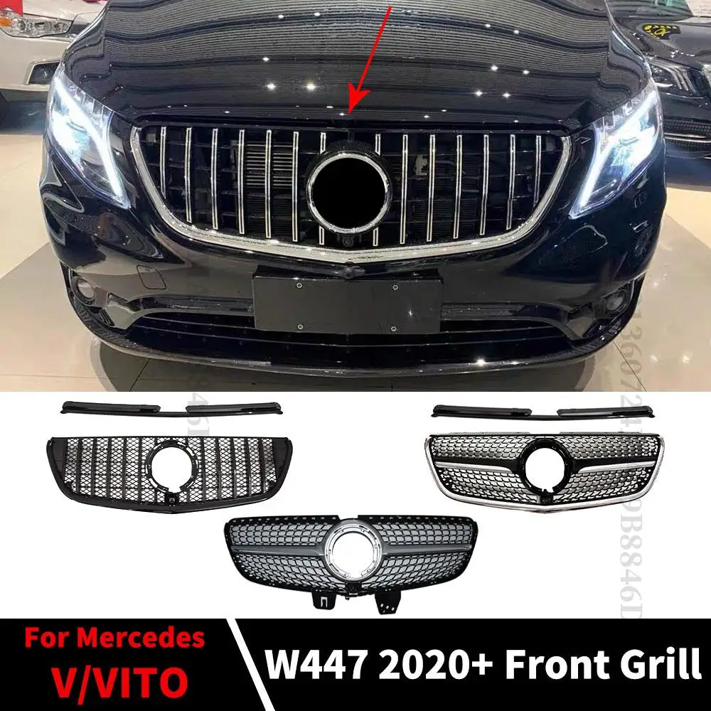 

Спортивная фоторамка передний бампер решетка капота гриль кузов комплект отделка для Mercedes W447 Benz Vito V Class GT Diamond 2020 2021 2022 установка