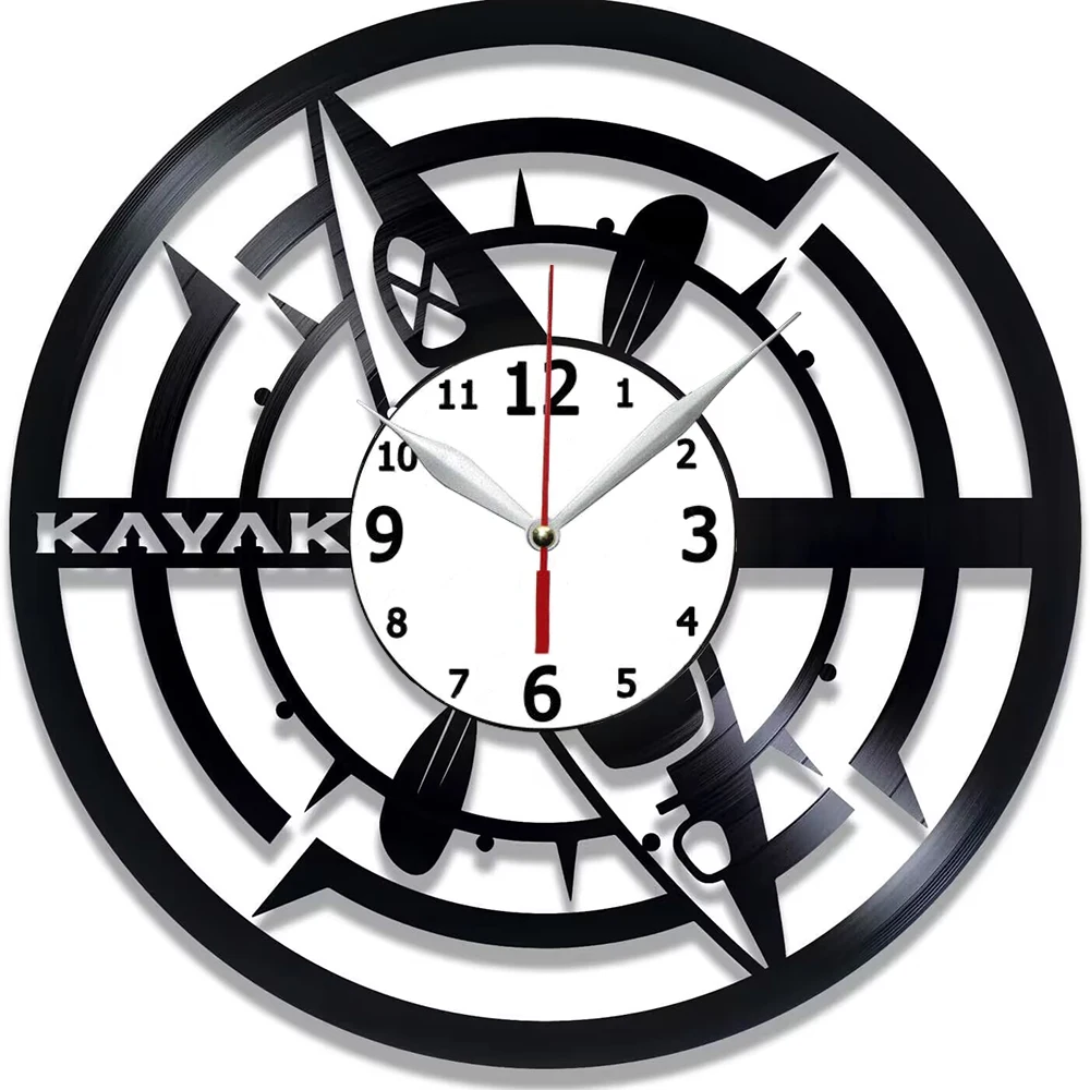 

Байдарка Спортивная настенная художественная идея-домашний декор-подарок ручной работы для мальчика-байдарка виниловая запись настенные часы 12 дюймов