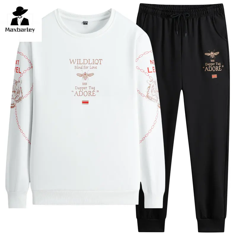 2023 Spring and Autumn Sports Set Men's Casual Fashion Loose fitting Men's Wear with One Set of Clothes Two Piece Set