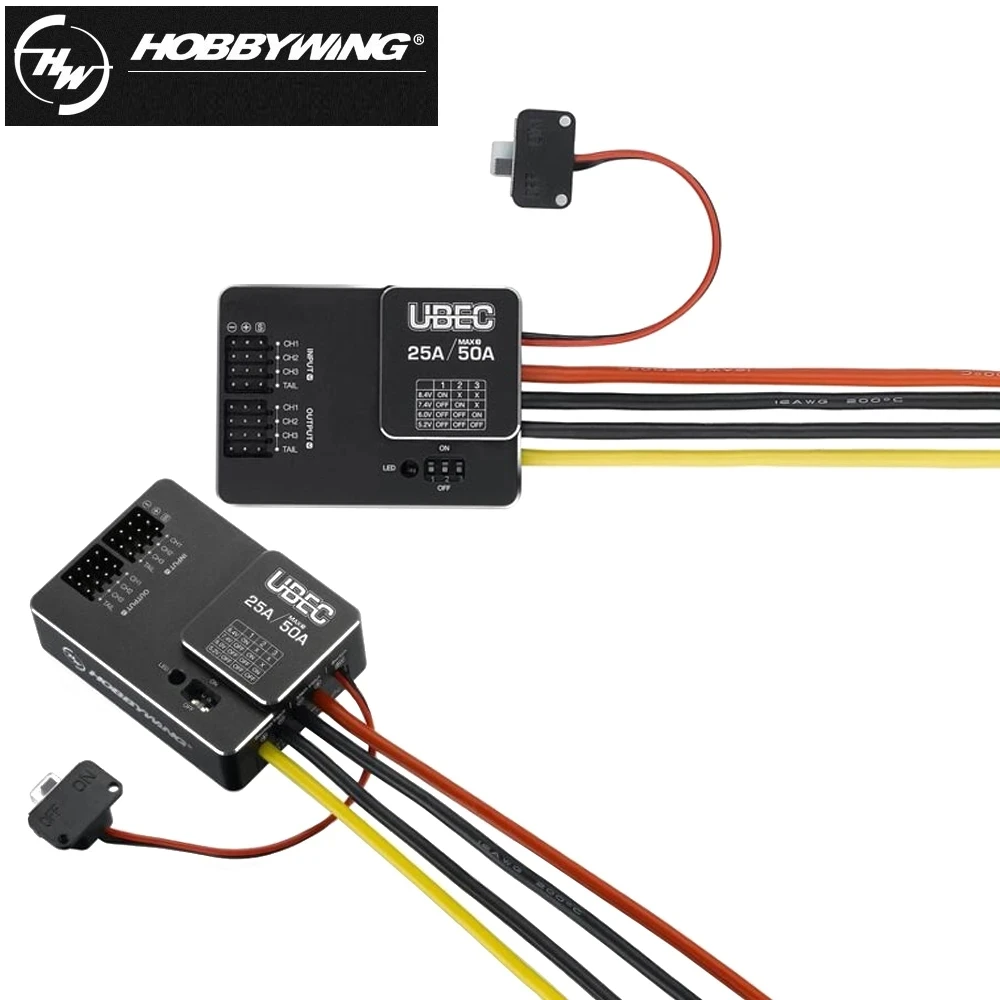 

Hobbywing UBEC 25A 3-18S UBEC модуль внешнего коммутационного модуля для DIY FPV mini racing quadcopter drone