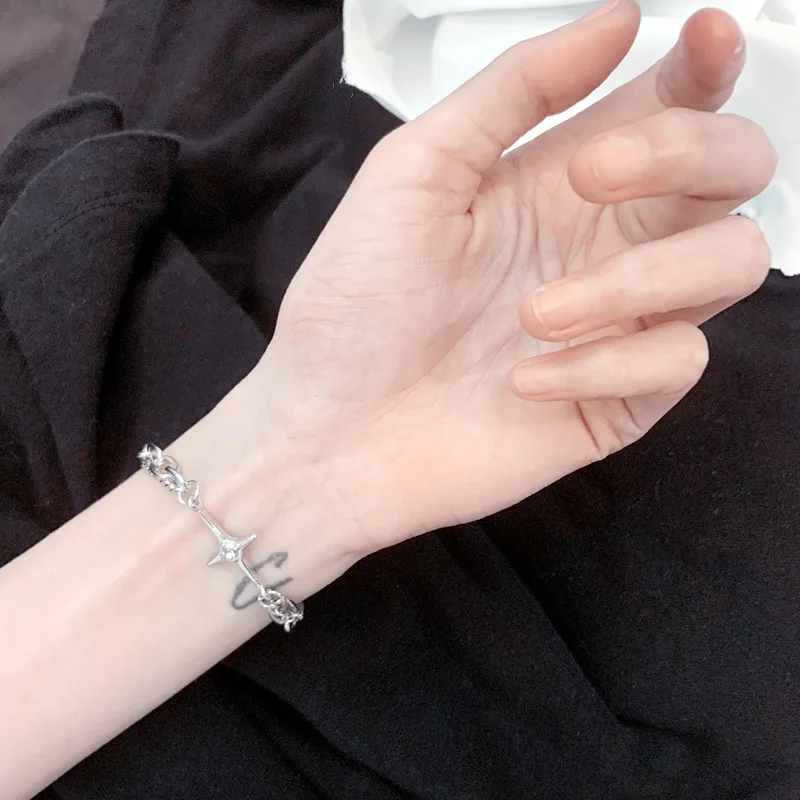 

Fashion Stainless Steel Endless Love Infinity Chain Bracelets Bangle On Hand Adjustable Bracelets For Woman Party Jewelry