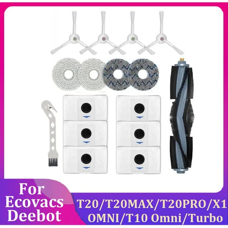 

16PCS Accessories Kit For Ecovacs Deebot T20/T20MAX/T20PRO/X1 OMNI/T10 Omni/Turbo Robot Vacuum Cleaner Parts