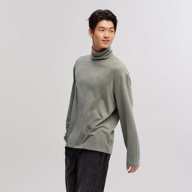 Фото Футболка Semir с длинным рукавом, мужская футболка с подогревом и сохраняющая тепло, с высоким воротником, базовый слой Dralon, топ 2024, новинка зимы, сложенный воротник, базовый №5