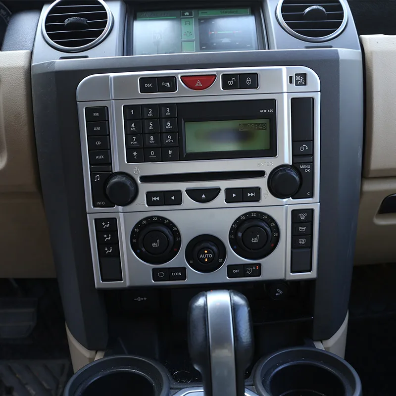 

Car Interior Refit Full Set of Accessories For Land Rover Discovery 3 LR3 2004-2009 Silver Center Console Frame Decorative Panel