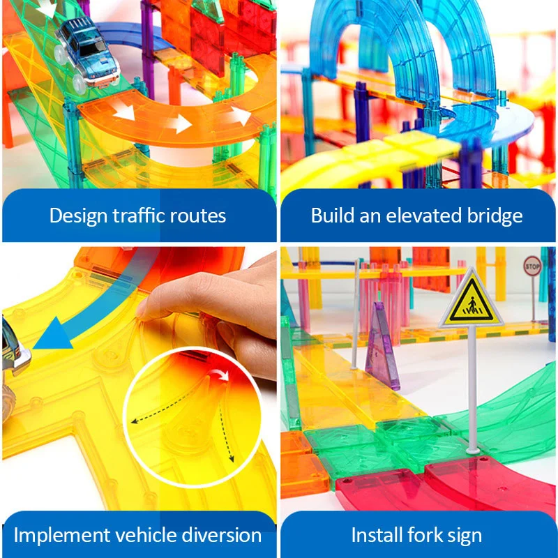 Большие детские строительные блоки волшебная Магнитная строительная доска