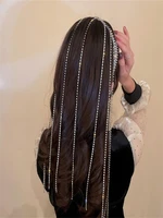 imitation jewel tassel multi layer metallic hairband fashion exaggerated cool hair accessories
