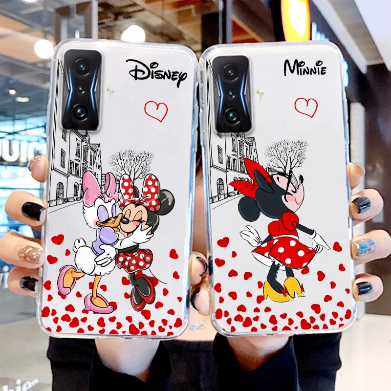 

Minnie Mouse Daisy Transparent Phone Case For Xiaomi Redmi K60 K50 K40 Gaming K30 K20 A1 Pro 5G 12C 11 10X 9T 9