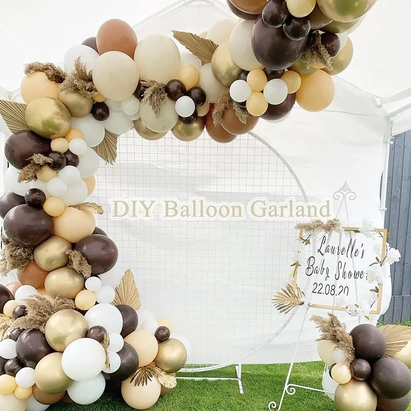 119 шт. воздушные шары гирлянда арка комплект телесного цвета коричневый белый