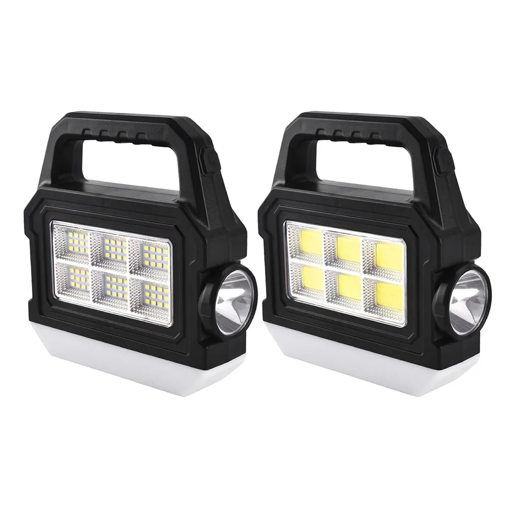 

COB + светодиодный портативный мощный фонарик с микро-USB зарядкой, водонепроницаемый портативный прожектор, фонарик 1800 лм мАч для кемпинга, по...