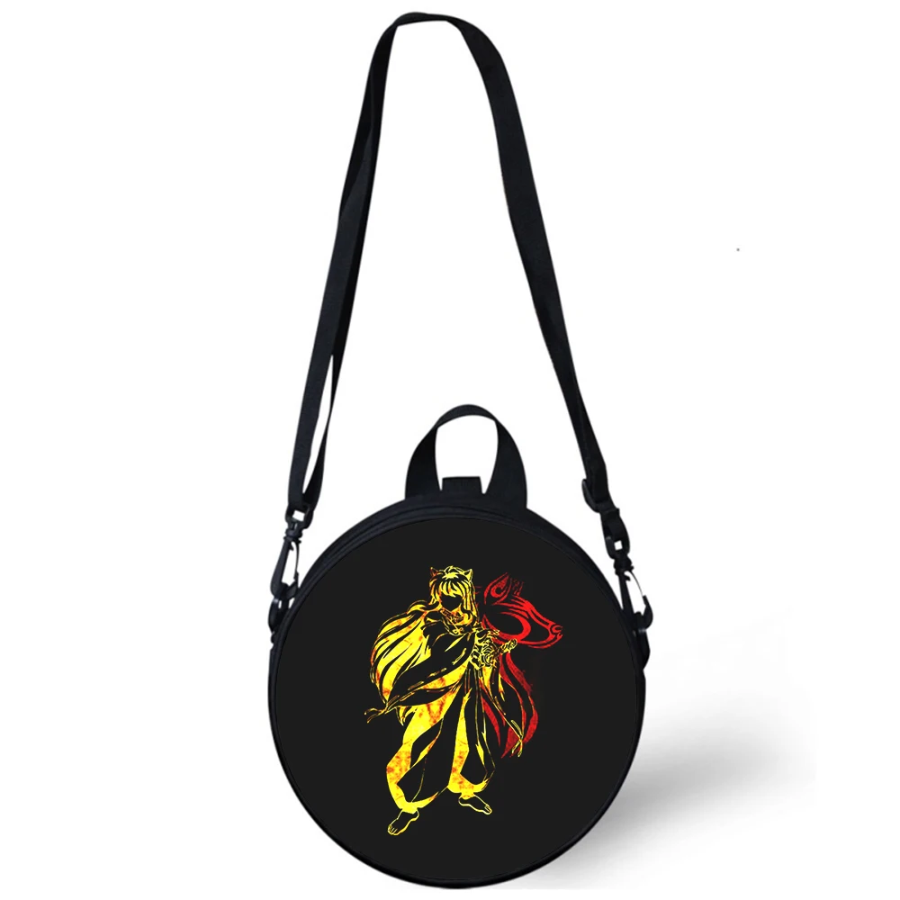 Inuyasha Child kindergarten Bag 3D Print Crossbody Shoulder Bags For School Women Mini Round Bagpacks Rugtas Bag