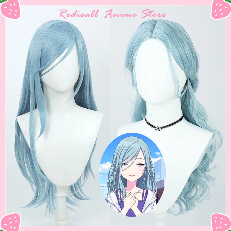 

MORE MORE JUMP! Hinomori Shizuku Cosplay Wig 80cm Long Blue Synthetic Hair Virtual Idol Girls Project SEKAI Headwear
