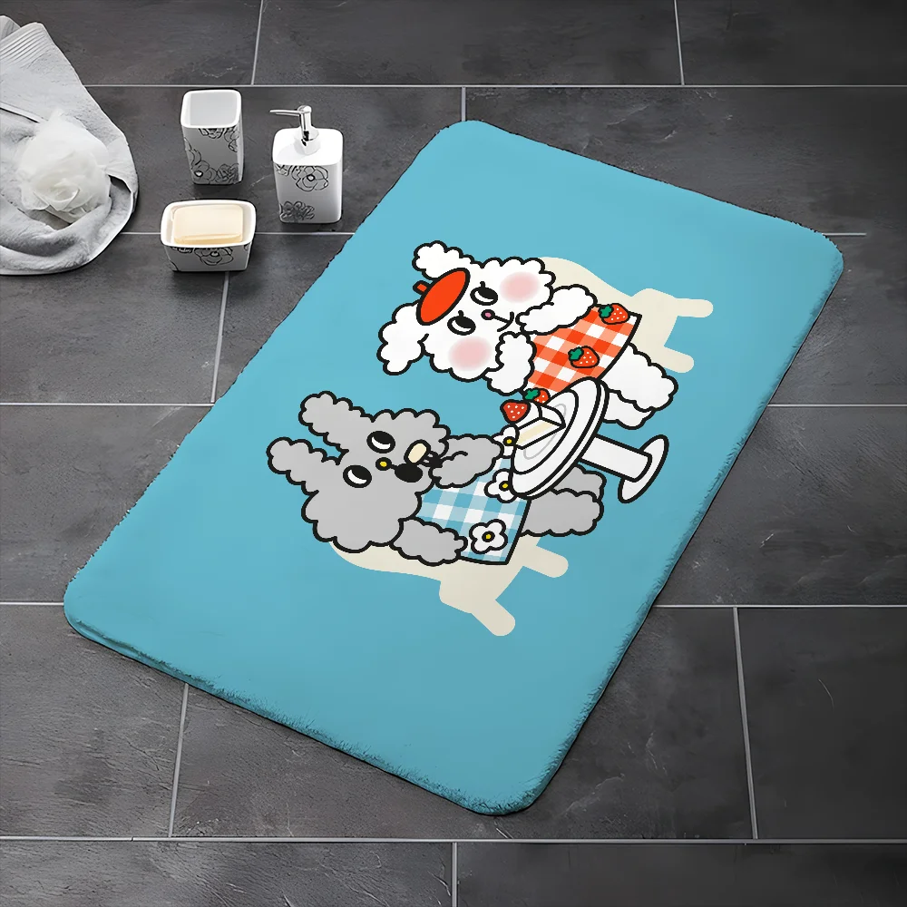 Замшевый Напольный Коврик Bunni Konbiny Для Домашнего Декора Противоскользящий