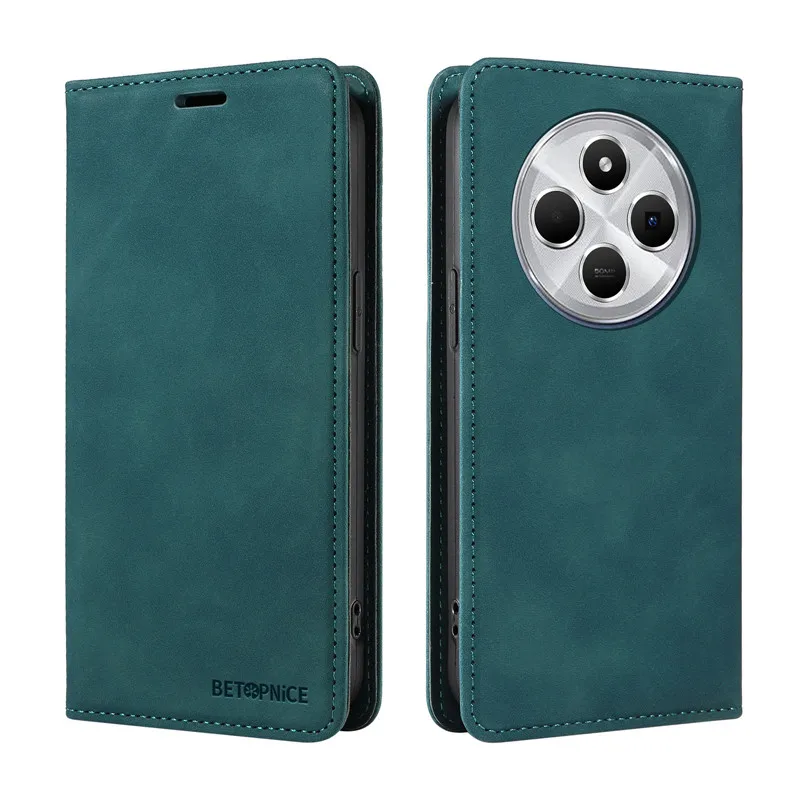 Противоугонный чехол для телефона Xiaomi Redmi Note 14 13 Note14 Pro Plus 13C 5G 14C 4G Coque Wallet Flip Card Holder