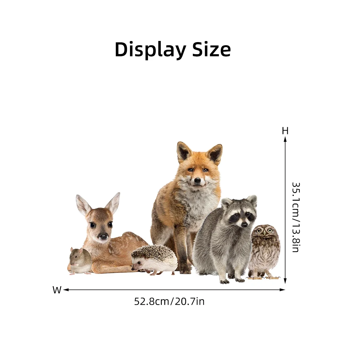 1 шт. акварельные реалистичные наклейки на стену с изображением животных енота