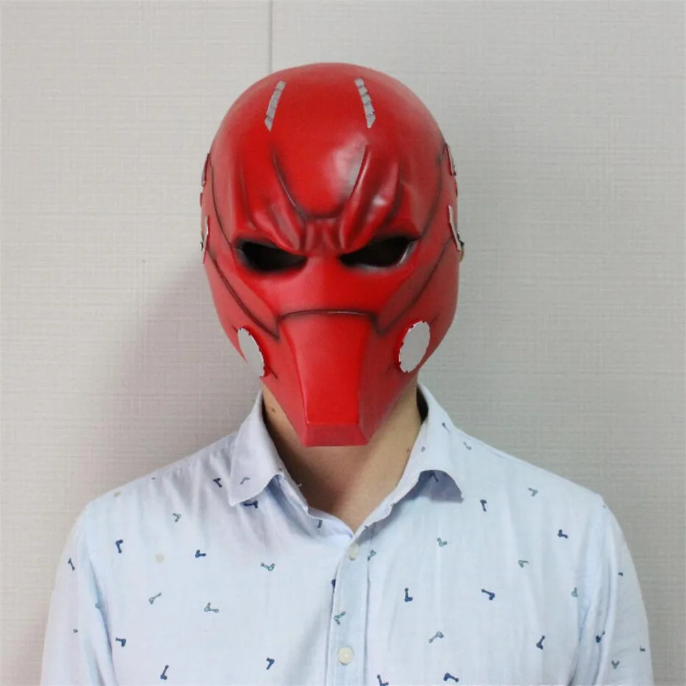 Премиум маска Красного рыцаря для косплея каучуковый капюшон полноразмерный