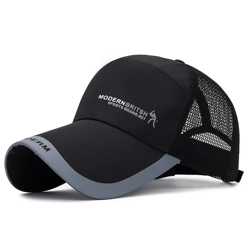

Модные мужские солнцезащитные кепки, бейсболки для активного отдыха, дышащая быстросохнущая сетчатая кепка для гольфа, кепка, черная, 모자 자