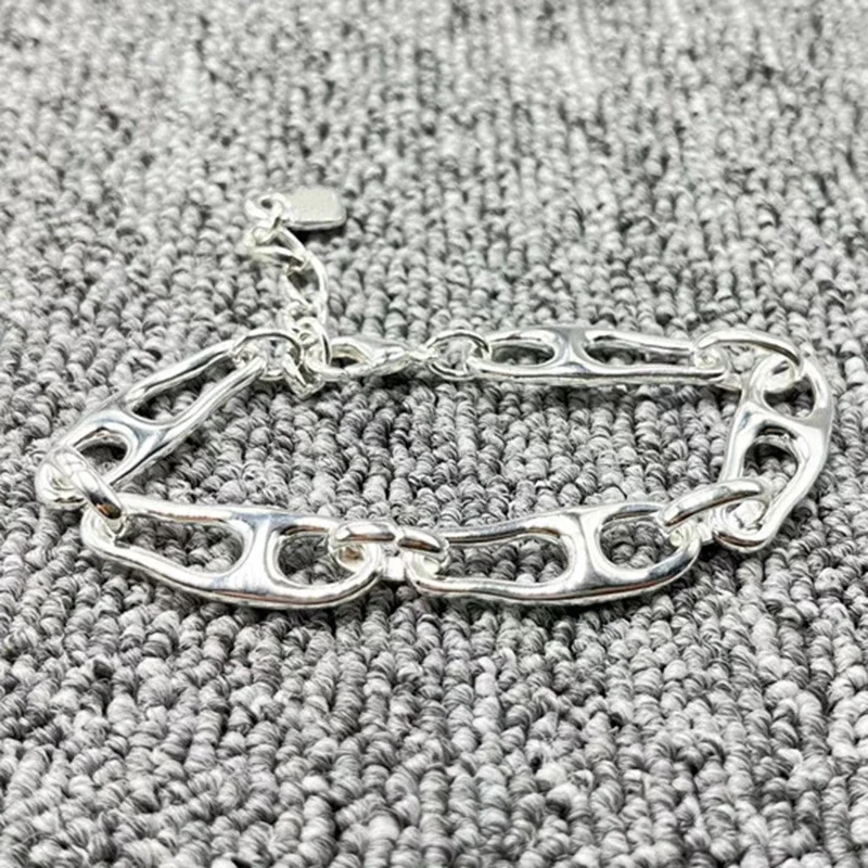 

Высококачественный Изысканный роскошный браслет из серебра 925 пробы с гальваническим покрытием в европейском и американском стиле, подарок