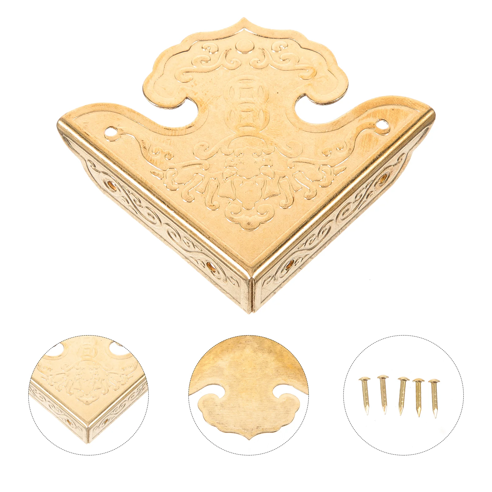 

Retro Corner Protectors Metal Guard Jewelry Case Furniture & Edge Safety Bumpers