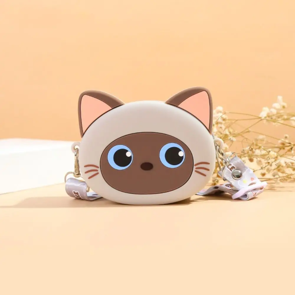 Силиконовая Сумка Через Плечо С Сиамским Котом Креативная Kawaii Черным Мультяшным