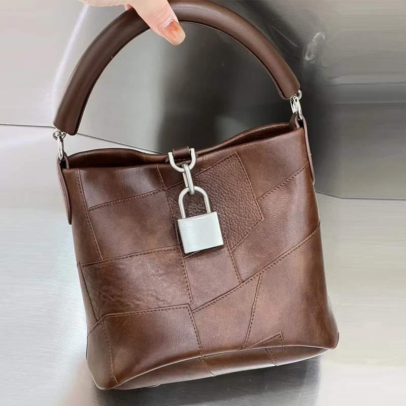 Винтажные мини-сумки-ведра для женщин роскошная дизайнерская сумка и кошелек